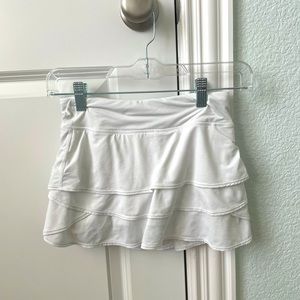 Athleta girls white tennis skirt